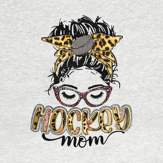 Hockey Mom Messy Bun   Hockey Mama Leopard by Wonder man 